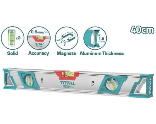 Imagine TOTAL - Nivela magnetica cu bula - 40cm (INDUSTRIA