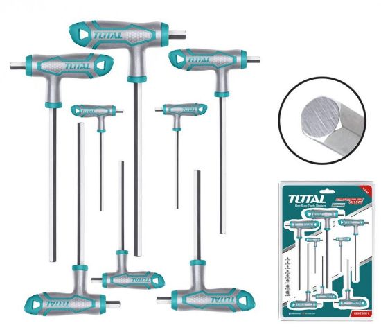 Imagine TOTAL - Set 8 chei imbus in T: 2-10mm, Cr-V (INDUS