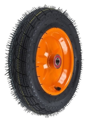 Imagine Roata roaba - TT - rulment - mixt - janta stea portocalie - 3.50-8 8PR