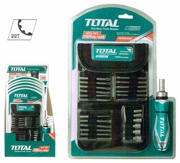 TOTAL - Set Surubelnita cu Clichet - 26 piese