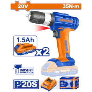 MASINA DE GAURIT CU PERCUTIE SI ACUMULATOR 20V-2.0AH LI-ION (2 ACUMULATORI)