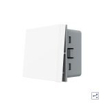 Întrerupător Cruce EL_MODA Alb 2 Module – Montaj Încastrat