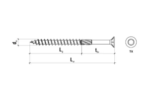 Șurub Dulgherie 4.0x70mm ZG | Fixare Rapidă Lemn Cap Înecat