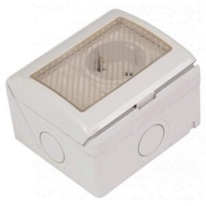 Modul Priză Aplicată cu Capac + Întrerupător IP55, TOTAL GREEN - TG-1205.102