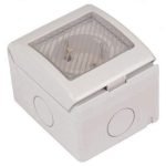 Priză aplicată cu capac TOTAL GREEN, Schuko, IP55
