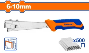 Capsator manual tip ciocan Wadfow, pentru lemn, bituum, include 500 buc capse, dimensiune 6-10mm