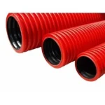Teava Corugată Roșie PEHD 40mm, Rolă de 50m