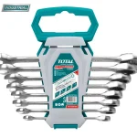 Set 8 chei combinate cu clichet TOTAL Industrial
