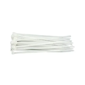 Set 100 coliere NV 370x3.6 mm, albe – ideale pentru managementul cablurilor în orice mediu.