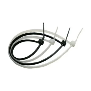 Coliere cablu NV, 450x10 mm, alb, set 100 bucăți