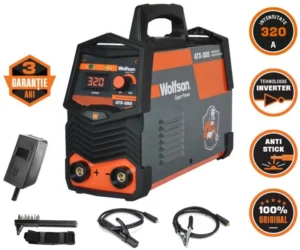 Aparat de sudura cu electrod Wolfson ATX-320 cu Inverter 2 in 1 MMA si LIFT-TIG, 140Ah