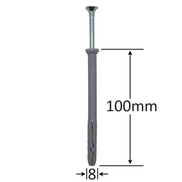 Diblu Cui Percuție 8x100mm | Fixare Puternică & Rapidă