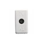 Priză TV Gewiss System - 1 Modul, Tip Mamă, de Capăt, Culoare Albă