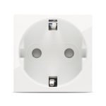 Priză Schuko EL-MODA Albă cu Protecție Copii (2 Module) | Siguranță Sporită și Design Modern