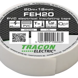 Bandă Izolatoare Albă, 20m x 18mm, TK-FEH20