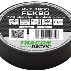 Bandă izolatoare neagră, 20m x 18mm, TK-FEK20