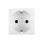 Priză Schuko Albă Gewiss System - 2 Module, 2P+E, 16A, Standard German (GW20265)