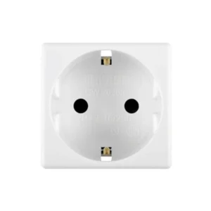 Priză Schuko Albă Gewiss System - 2 Module, 2P+E, 16A, Standard German (GW20265)