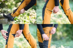 Pantaloni de Lucru Lungi Outdoor, Negru/Muștar