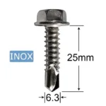 6,3×25 Surub autofiletant cap hexagonal – zincat