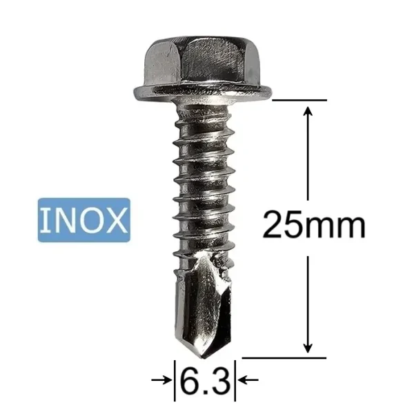 6,3×25 Surub autofiletant cap hexagonal – zincat