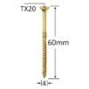 Șurub Dulgherie 4.0x60mm ZG TX20 | Fixare Sigură Lemn Cap Înecat