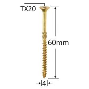 Șurub Dulgherie 4.0x60mm ZG TX20 | Fixare Sigură Lemn Cap Înecat