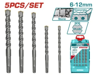 Set burghie rotopercutor SDS Plus: 5 buc, Total
