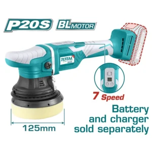 Masina de polisat cu acumulator Total, 20V, 125mm, nu include acumulator si incarcator