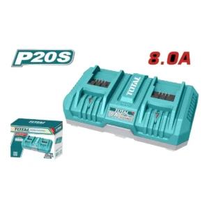 Încărcător Rapid Dublu TOTAL, 20V, 8A