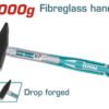 Ciocan lăcătușerie 2000 g – cap S2 forjat, mâner ergonomic fibreglass/lemn