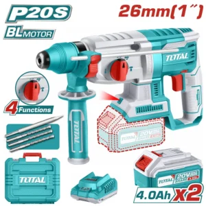Ciocan rotopercutor TOTAL, 2.5J, 20V, LI-ION (INCLUDE ACUMULATOR SI INCARCATOR)