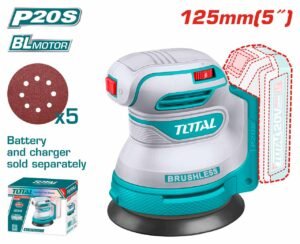 Mașină de Șlefuit Rotativă TOTAL, 20V, 125mm, Li-Ion