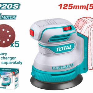 Mașină de Șlefuit Rotativă TOTAL, 20V, 125mm, Li-Ion