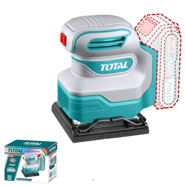 Șlefuitor Orbital TOTAL 20V, Dimensiune Bază 110x100 mm