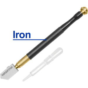 Diamant cu ulei pentru taiat sticla Wadfow, 173mm, corp fier, include pipeta