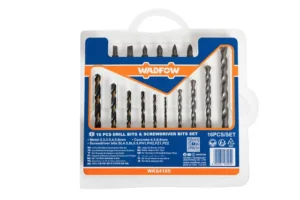 Set burghie și biți pentru metal/beton Wadfow, 16 buc