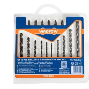 Set burghie și biți pentru metal/beton Wadfow, 16 buc