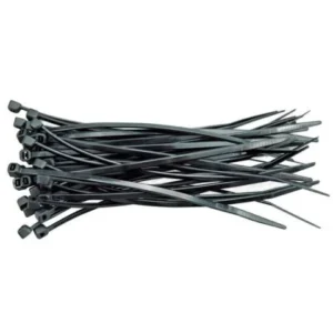 Set 100 Coliere de Cablu NV, 370x4.8 mm, Negru