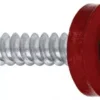 Șurub autoforant 4,8x19 RAL 3011 pentru metal – cap hexagonal CH8 + șaibă cauciuc