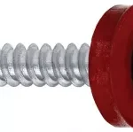 Șurub autoforant 4,8x19 RAL 3011 pentru metal – cap hexagonal CH8 + șaibă cauciuc