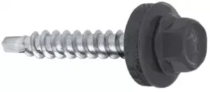 Autoforant 4,8x19 RAL 7024 cap hexagonal CH8 cu șaibă cauciuc (pentru metal)