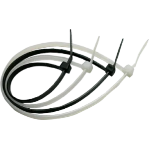 Set 100 Coliere de Cablu NV, 200x4.8 mm, Alb