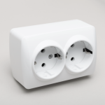 Priză Dublă Albă EL-ALSU CP IP20 | Eleganță și Funcționalitate pentru Interior