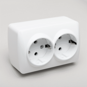 Priză Dublă Albă EL-ALSU CP IP20 | Eleganță și Funcționalitate pentru Interior