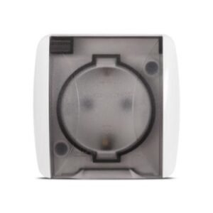 Priză cu Capac Albă EL-ALSU CP IP20 | Protecție și Eleganță pentru Interior