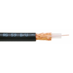 Coaxial RG59 1×0.6 mm cu conductor integral din cupru – colac 100 m