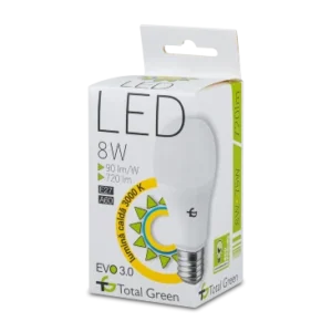 Bec LED EVO3.0 A60 8W E27 3000K