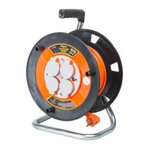 Derulator electric BY, 40m, 4 prize, cablu 3x2.5mm², IP44, pentru exterior
