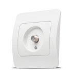 Priză TV cu Conector F EL-JAZZ Albă | Conectivitate Optimizată și Design Modern